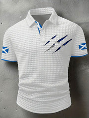 Men's Scotland Flag Proud The Brave Printed Casual Tops trupatriotic