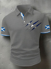 Men's Scotland Flag Proud The Brave Printed Casual Tops trupatriotic
