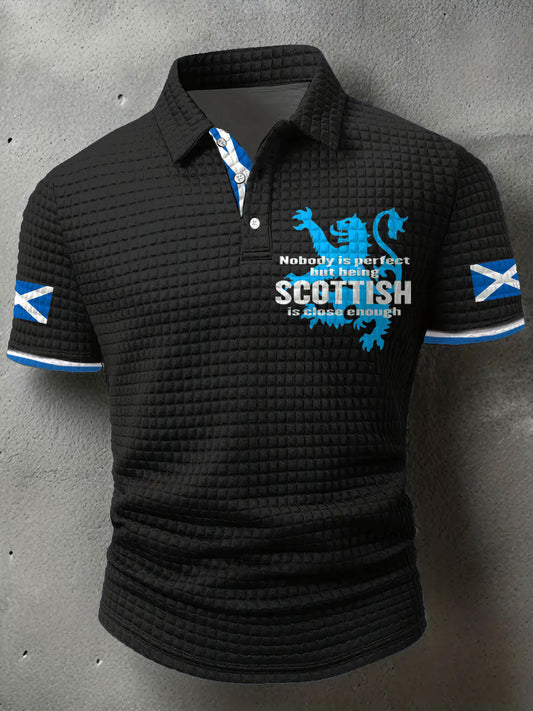 Men's Scotland Flag Proud The Brave Printed Casual Tops trupatriotic