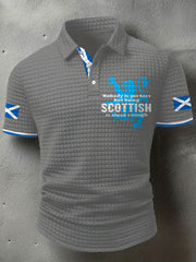 Men's Scotland Flag Proud The Brave Printed Casual Tops trupatriotic