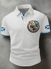 Men's Scotland Flag Proud The Brave Printed Casual Tops trupatriotic