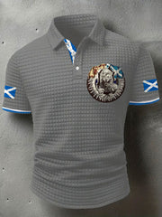 Men's Scotland Flag Proud The Brave Printed Casual Tops trupatriotic