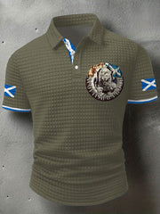 Men's Scotland Flag Proud The Brave Printed Casual Tops trupatriotic