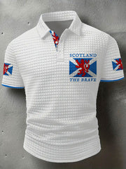 Men's Scotland Flag Proud The Brave Printed Casual Tops trupatriotic