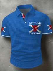 Men's Scotland Flag Proud The Brave Printed Casual Tops trupatriotic