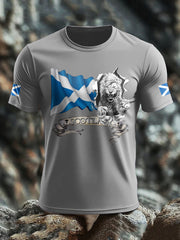 Men's Scotland Flag Proud The Brave Printed T-shirt trupatriotic