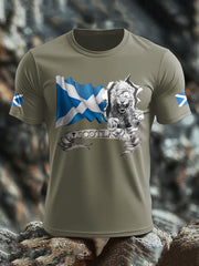 Men's Scotland Flag Proud The Brave Printed T-shirt trupatriotic
