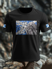 Men's Scotland Flag Proud The Brave Printed T-shirt trupatriotic