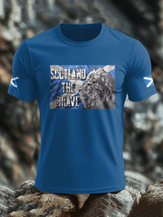 Men's Scotland Flag Proud The Brave Printed T-shirt trupatriotic