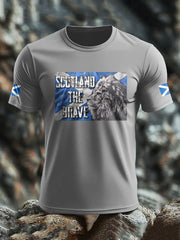 Men's Scotland Flag Proud The Brave Printed T-shirt trupatriotic