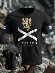 Men's Scotland Flag Proud The Brave Printed T-shirt trupatriotic