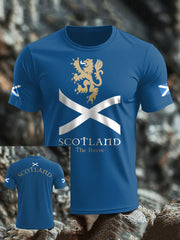 Men's Scotland Flag Proud The Brave Printed T-shirt trupatriotic