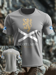 Men's Scotland Flag Proud The Brave Printed T-shirt trupatriotic