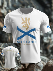 Men's Scotland Flag Proud The Brave Printed T-shirt trupatriotic