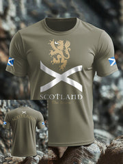 Men's Scotland Flag Proud The Brave Printed T-shirt trupatriotic