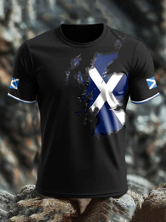 Men's Scotland Flag Proud Printed T-shirt trupatriotic