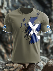 Men's Scotland Flag Proud Printed T-shirt trupatriotic