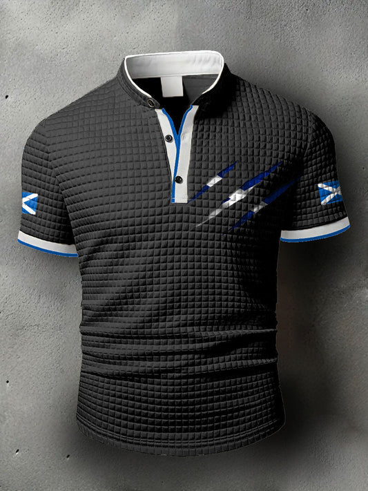 Men's Scotland Flag Proud The Brave Printed Casual Tops trupatriotic