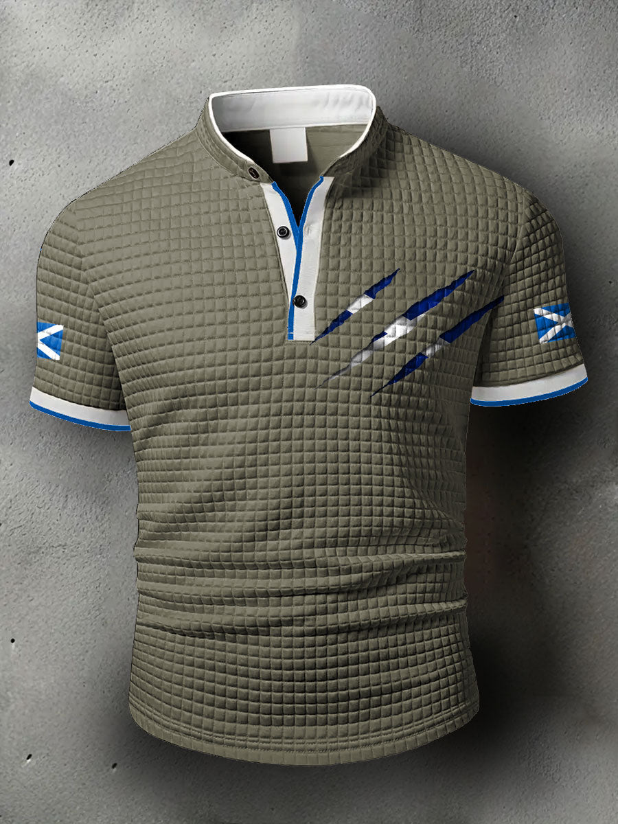 Men's Scotland Flag Proud The Brave Printed Casual Tops trupatriotic