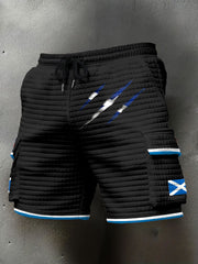 Men's Scotland Flag Proud The Brave Printed Shorts trupatriotic