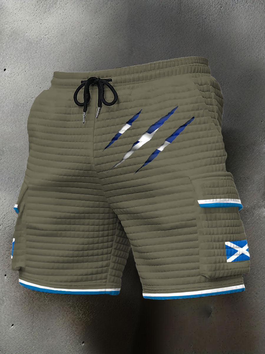Men's Scotland Flag Proud The Brave Printed Shorts trupatriotic