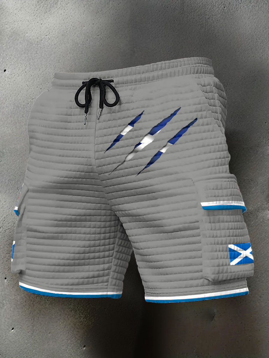 Men's Scotland Flag Proud The Brave Printed Shorts trupatriotic
