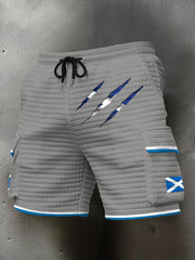 Men's Scotland Flag Proud The Brave Printed Shorts trupatriotic