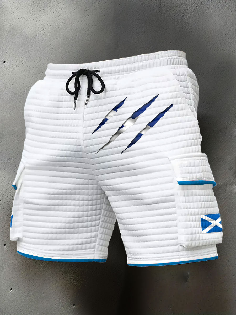 Men's Scotland Flag Proud The Brave Printed Shorts trupatriotic