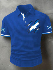 Men's Scotland Flag Proud The Brave Printed Casual Short Sleeve Tops trupatriotic
