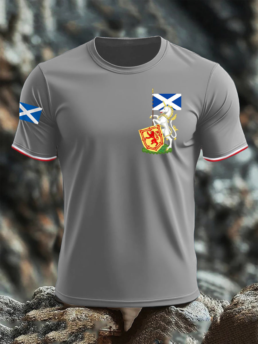 Men's Scottish Unicorn short sleeves T-shirt trupatriotic