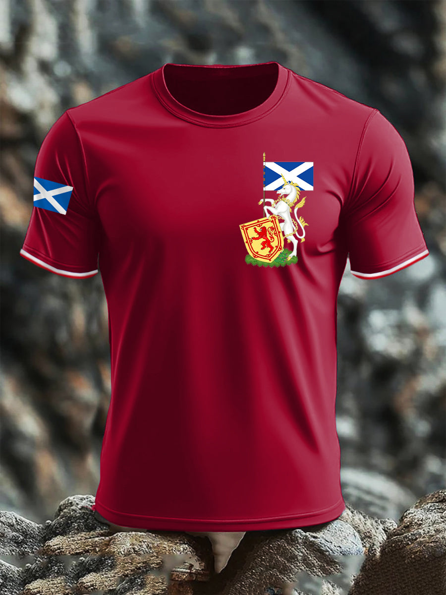 Men's Scottish Unicorn short sleeves T-shirt trupatriotic