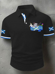 Men's Scotland Flag Proud The Brave Printed Casual Short Sleeve Tops trupatriotic
