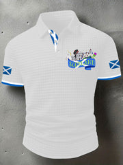 Men's Scotland Flag Proud The Brave Printed Casual Short Sleeve Tops trupatriotic