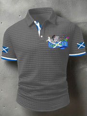 Men's Scotland Flag Proud The Brave Printed Casual Short Sleeve Tops trupatriotic
