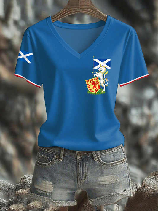 Women's Scottish Unicorn short-sleeved T-shirt trupatriotic