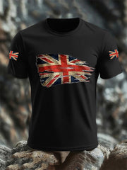 Men's UK Flag Print Casual Tee trupatriotic