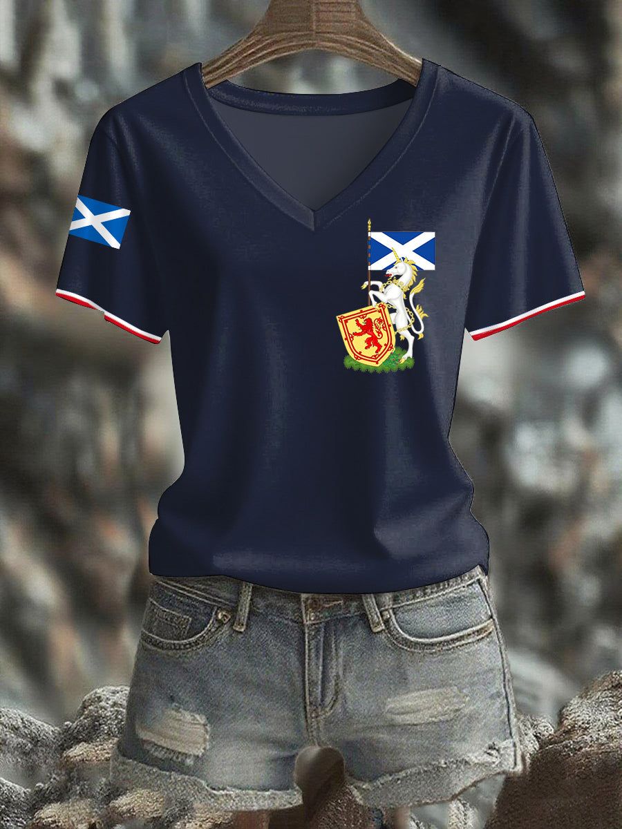 Women's Scottish Unicorn short-sleeved T-shirt trupatriotic