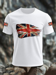 Men's UK Flag Print Casual Tee trupatriotic