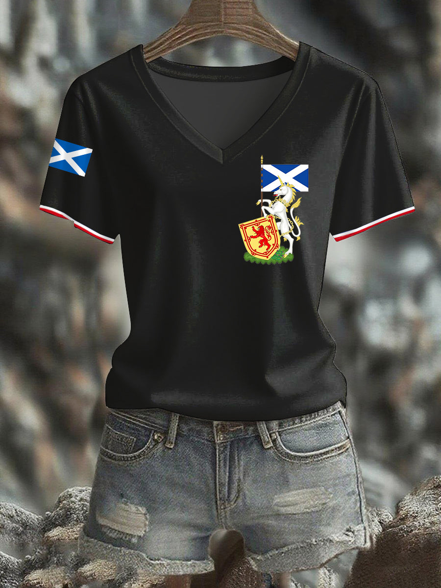 Women's Scottish Unicorn short-sleeved T-shirt trupatriotic