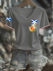 Women's Scottish Unicorn short-sleeved T-shirt trupatriotic