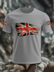 Men's UK Flag Print Casual Tee trupatriotic