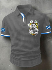 Men's Scotland Flag Proud The Brave Printed Casual Short Sleeve Tops trupatriotic