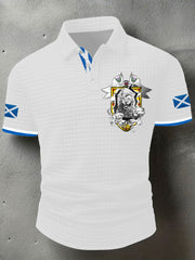 Men's Scotland Flag Proud The Brave Printed Casual Short Sleeve Tops trupatriotic