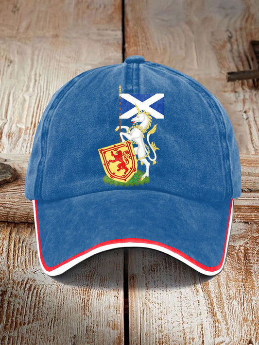 Unisex Scottish Unicorn Design Print Hat trupatriotic