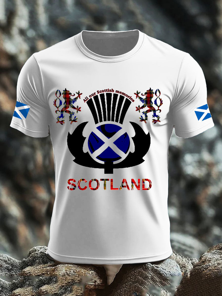 Men's UK Scotland imitation cotton short-sleeved T-shirt trupatriotic