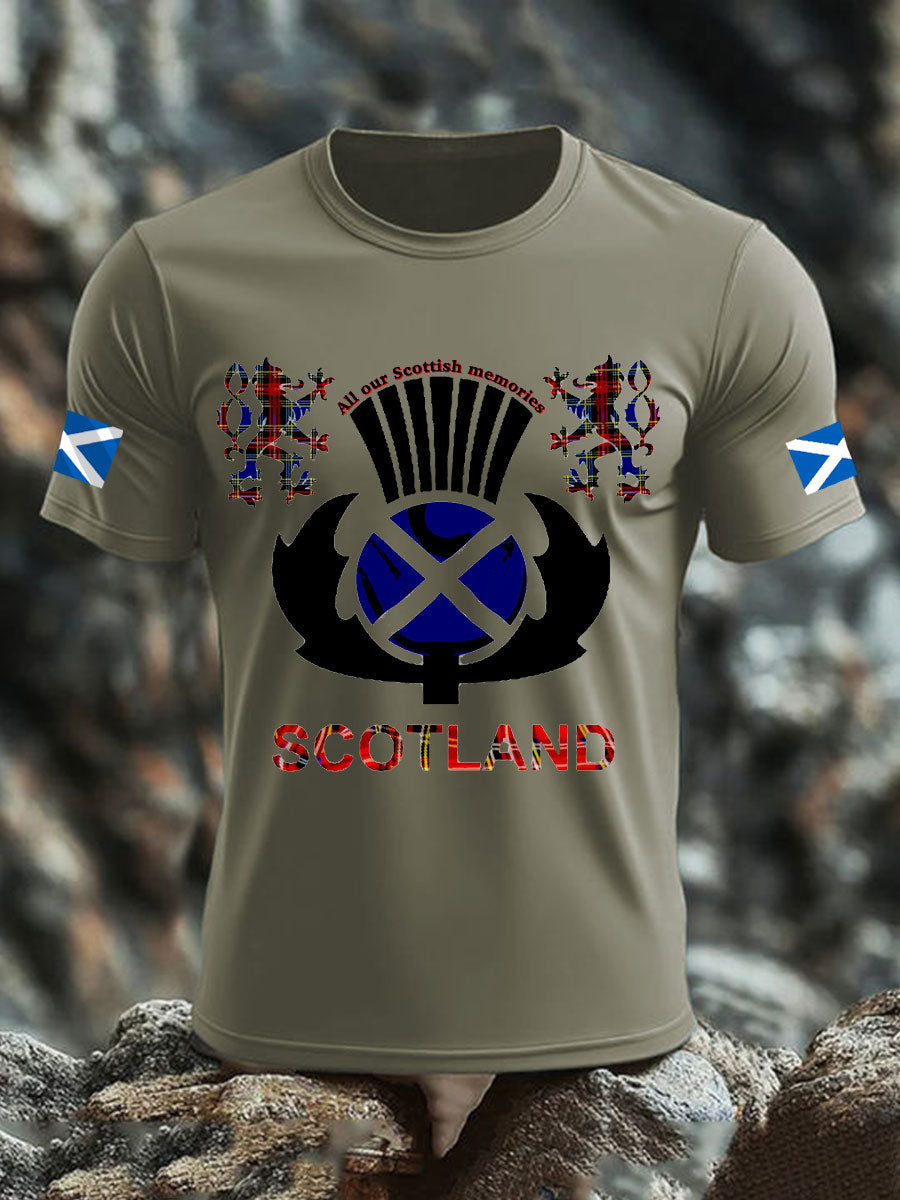 Men's UK Scotland imitation cotton short-sleeved T-shirt trupatriotic