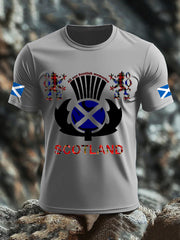 Men's UK Scotland imitation cotton short-sleeved T-shirt trupatriotic