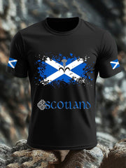 Men's UK Scotland imitation cotton short-sleeved T-shirt trupatriotic