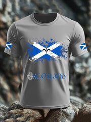 Men's UK Scotland imitation cotton short-sleeved T-shirt trupatriotic