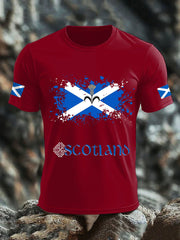 Men's UK Scotland imitation cotton short-sleeved T-shirt trupatriotic
